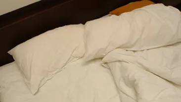 Un hot s-a ascuns de politisti sub lenjeria unui pat din locuinta unde se afla la furat