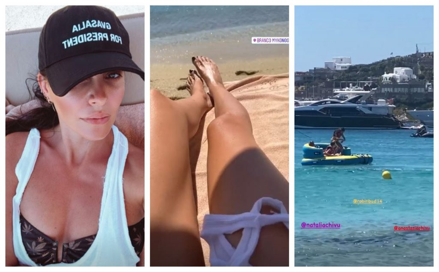 Adelina Chivu, în vacanță cu fiicele sale, Corina Bud, fiul ei și încă o prietenă © Instagram Stories