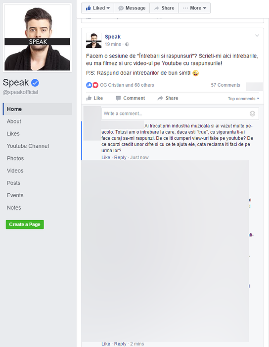 Scandal monstru în care a fost implicat SPEAK! A fost acuzat că-şi cumpără vizualizările pe Youtube!