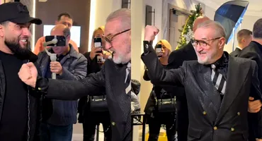 Tzancă Uraganu și Gigi Becali, moment viral și savuros! Au făcut skandenberg în public, în cel mai scurt meci pe care o să îl vezi