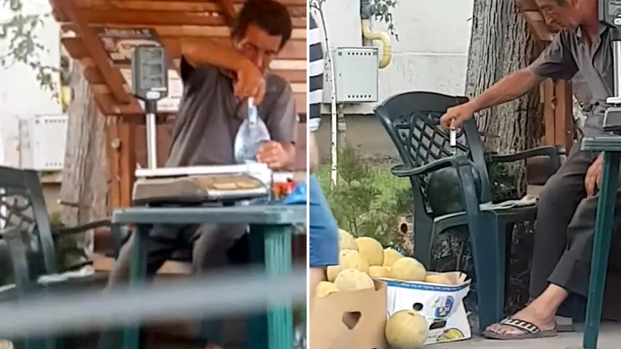 Scandalos! Un piețar din Brăila, filmat în timp ce injectează pepenii
