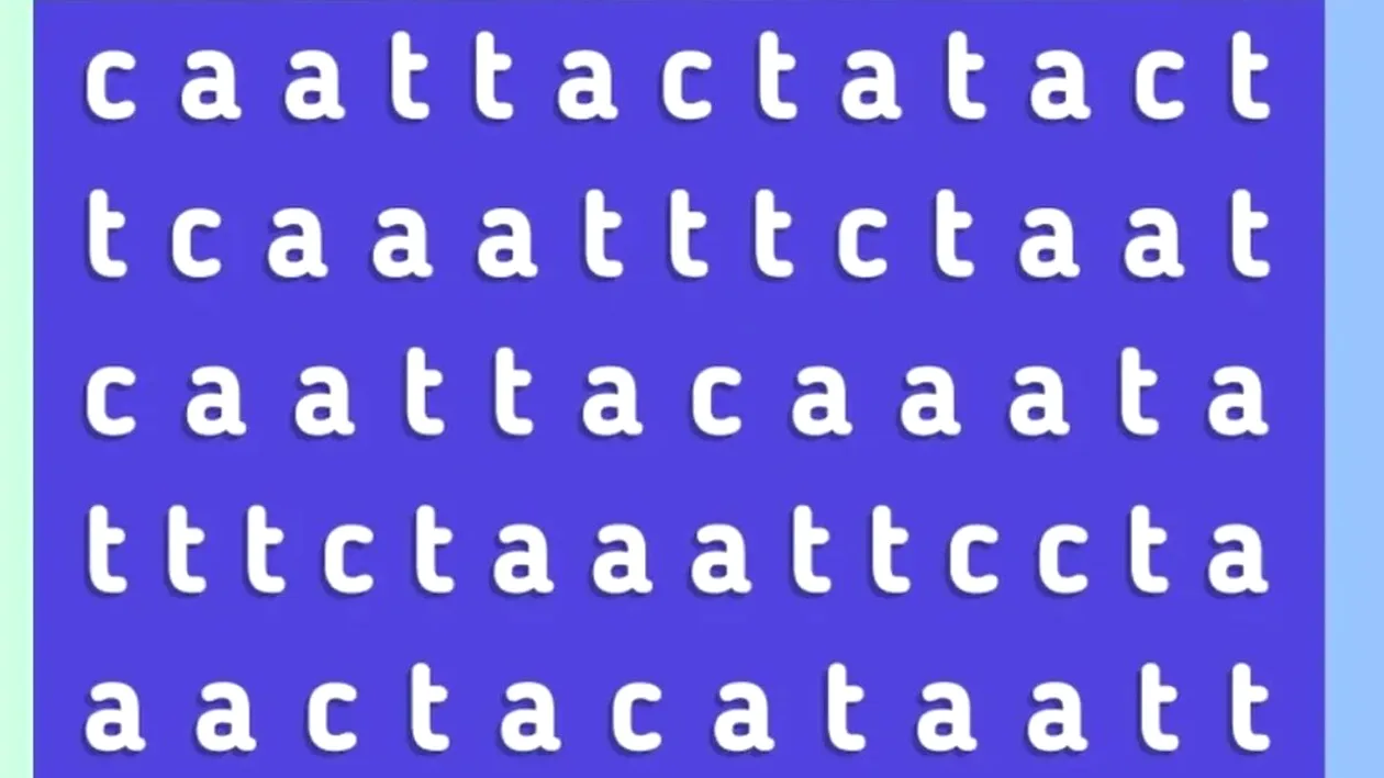 Test de inteligență | Numai cei cu IQ peste 200 găsesc cuvântul „Cat” în doar 20 de secunde!