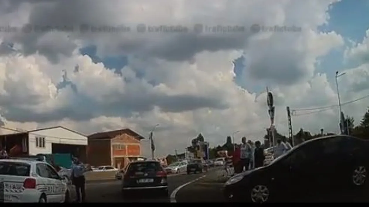 Șofer care circula cu 164 km/h pe A3, oprit cu focuri de armă! VIDEO