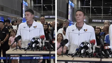 David Popovici s-a întors în România! Primele declarații după ce a câștigat două medalii de aur: ”Simți tensiunea din aer”