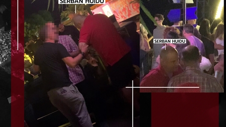 Șerban Huidu a ”poștit” o bere cu un ”pleșuv”! S-a clătinat serios și s-au retras spre cameră să…