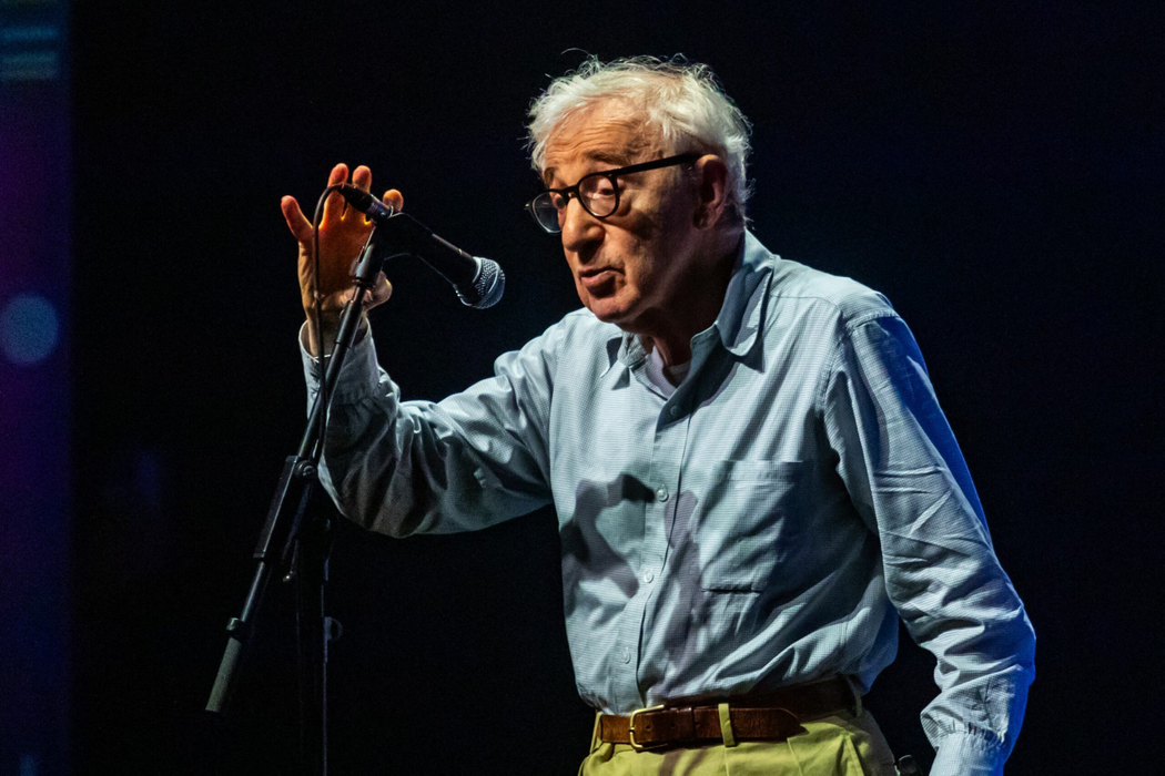 Film director Woody Allen during a performance at the 55th edition of the Voll-Damm Barcelona Jazz Festival at the Teatre Tivoli on September 18, 2023, in Barcelona, Catalonia, Spain. Filmmaker Woody Allen has traveled to Barcelona to inaugurate the 55th edition of the Voll-Damm Barcelona Jazz Festival. Photo by Kike Rincon/Europa Press/ABACAPRESS.COM