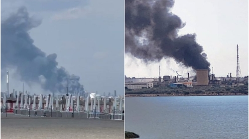 Explozie de proporții lângă o luxoasă stațiune de pe malul Mării Negre. Incendiu la rafinăria Petromidia
