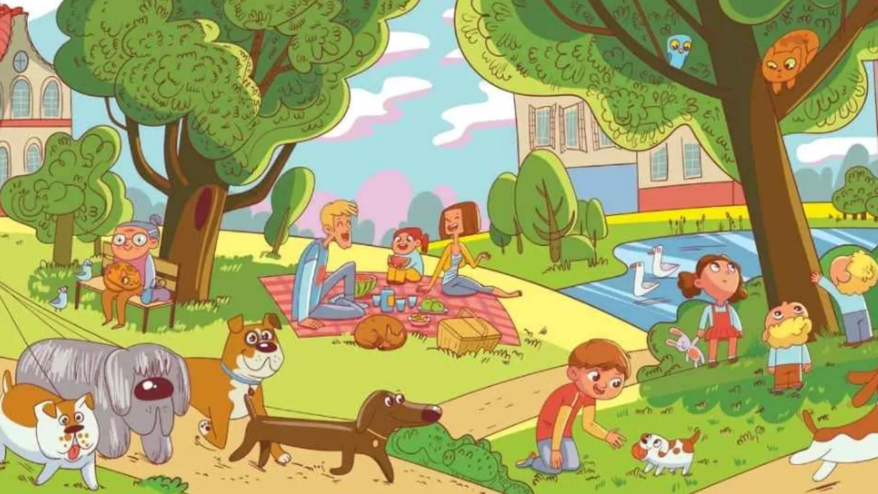 Iluzia optică ce îţi testează vederea | Găseşte leul ascuns în parc, în doar 6 secunde