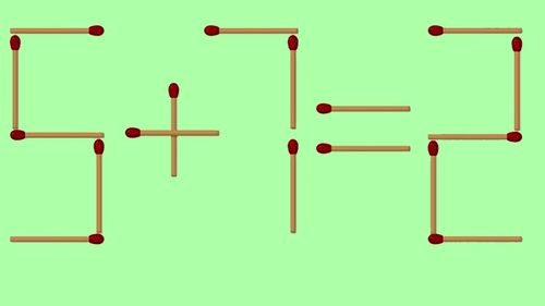 Test de inteligență cu chibrituri | Corectați 5 + 7 = 2, mutând un singur băț