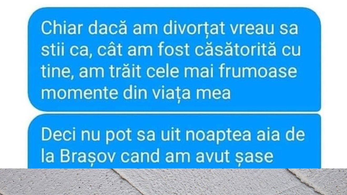Bancul de luni | "Cât am fost căsătorită cu tine, am trăit cele mai frumoase momente din viaţa mea"