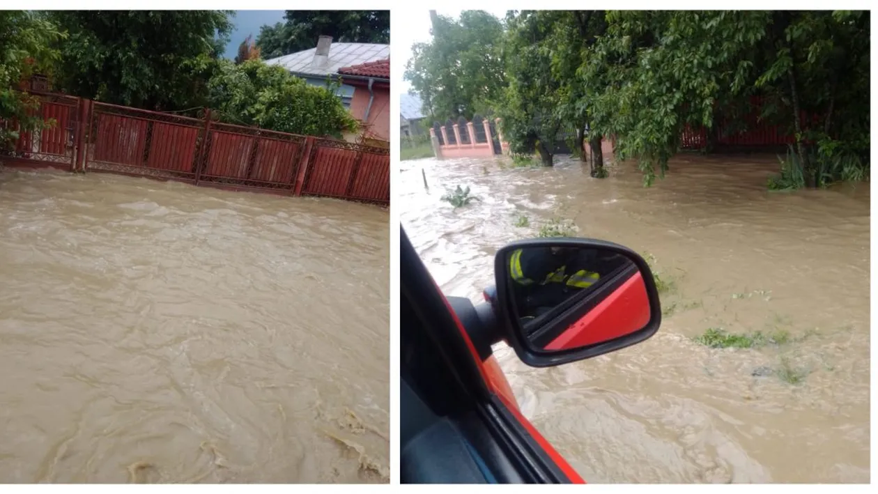 Codul galben face ravagii! În Dâmbovița, apele au inundat casele localnicilor. VIDEO