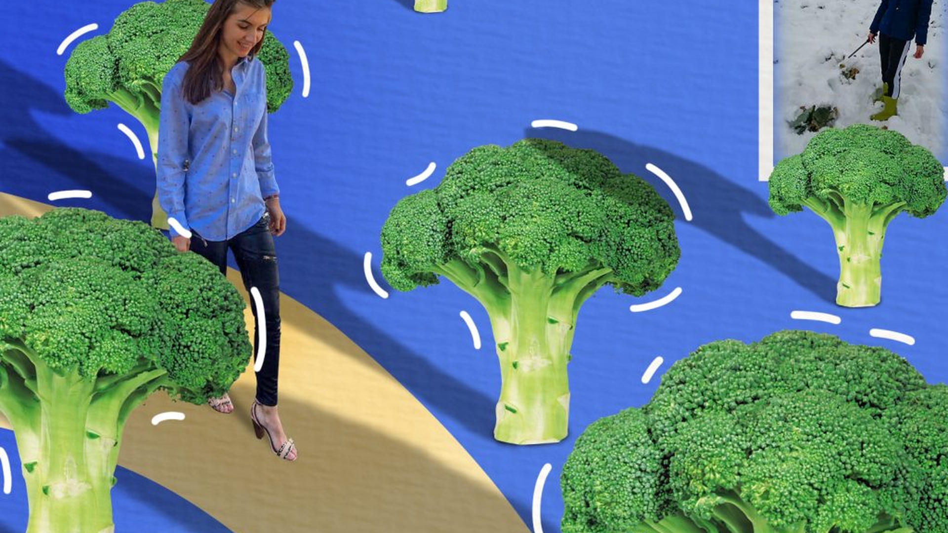 La 21 de ani, o olteancă scoate bani  din… agricultură sub zăpadă!