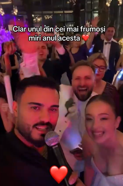 Jador a făcut show la nunta foștilor concurenți de la Mireasa/ sursă foto: captură video