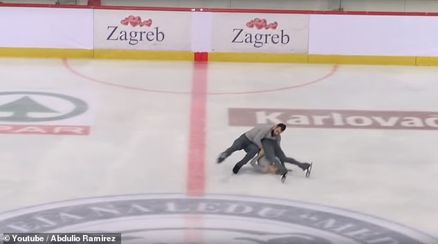 Momente dramatice în timpul unui concurs de patinaj artistic