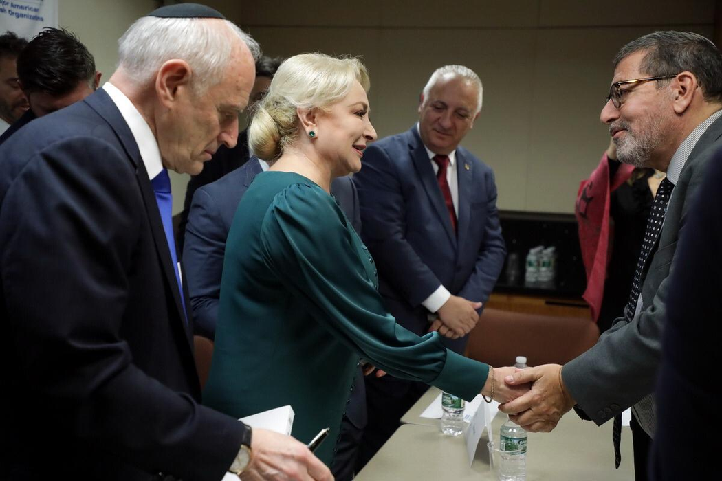 Viorica Dăncilă, întrevedere cu Malcolm Hoenlein, vicepreședinte al Congresului American Evreiesc.