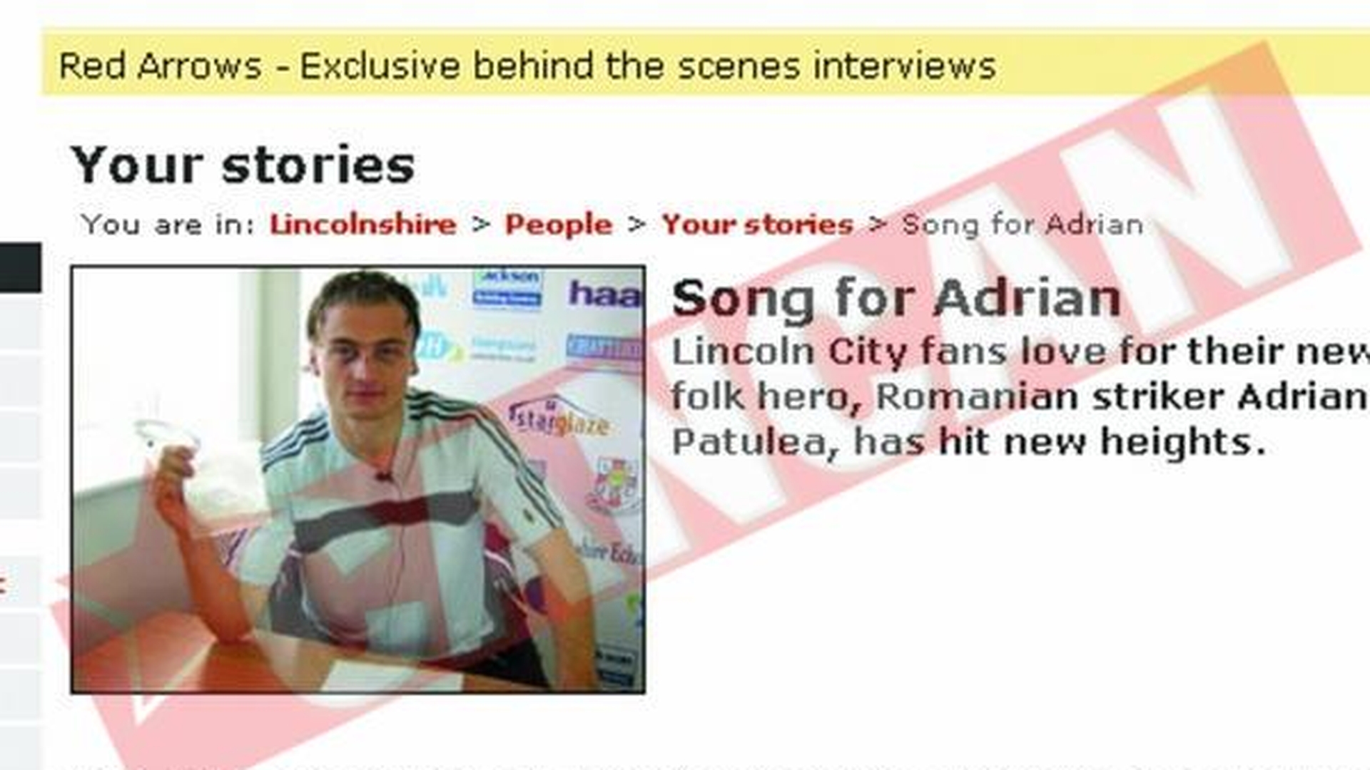 Unui fotbalist roman din Anglia i s-a compus propriul imn