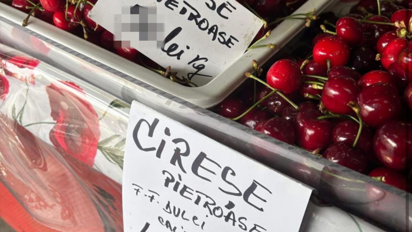 NU E BANC! Câți lei costă un kilogram de cireșe azi, 16 mai 2025, în Piața Obor