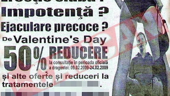 Problemele sexuale, tratate la oferta de Ziua Indragostitilor