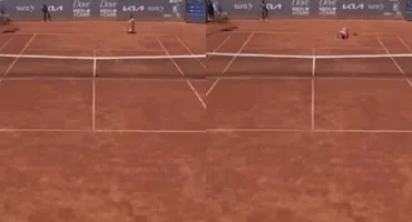 Un jucător de tenis s-a PRĂBUȘIT de două ori pe teren! Ce s-a întâmplat cu el, în timpul partidei