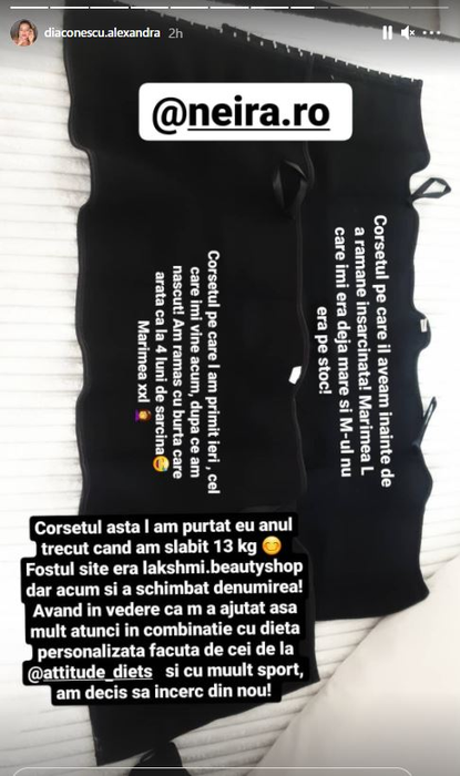 Alexandra Diaconescu a slăbit 15 kilograme la mai puțin de o lună de când a născut-o pe Ines: “Toate astea când fata doarme” | FOTO