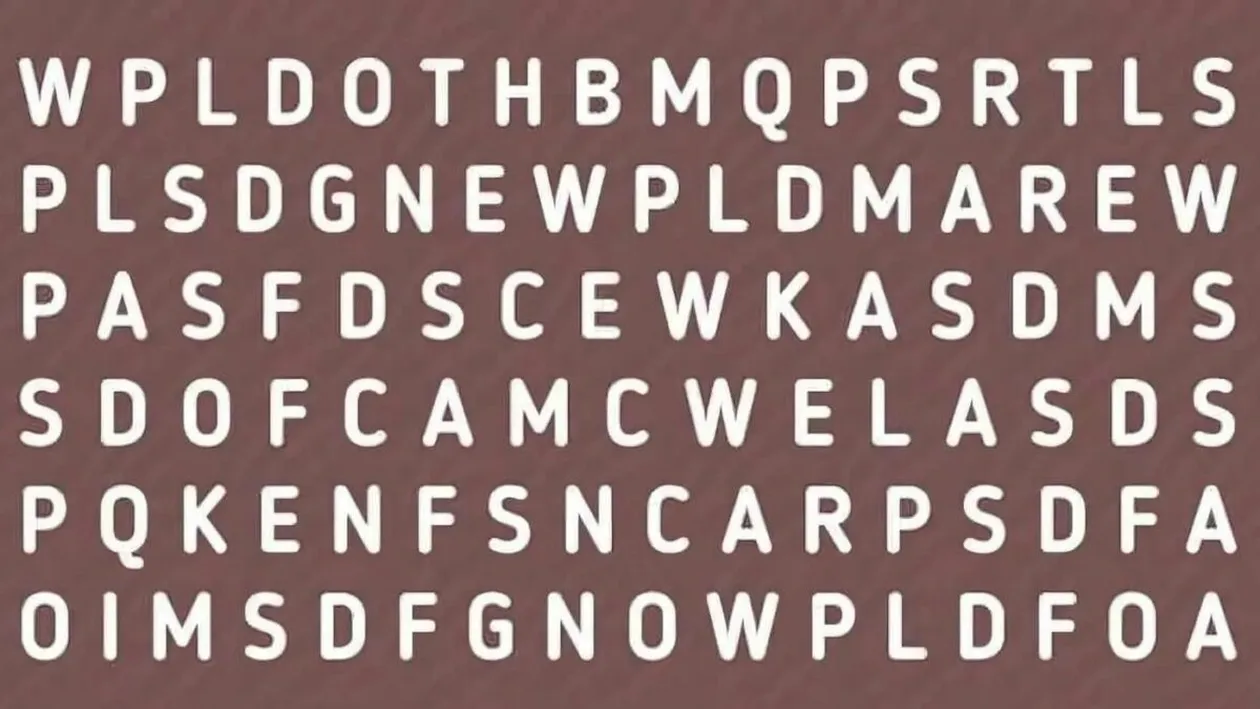 Test IQ pentru genii | Doar cei cu ochi de șoim găsesc cuvântul 'CAR' în doar 5 secunde!