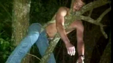 Un bărbat din Giurgiu s-a îmbătat și a adormit în copac: „Care îl cunoaște să strige la poartă la nevastă-sa să vină să-l ia”