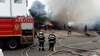 Incendiu de proporții în Capitală, la un depozit de anvelope