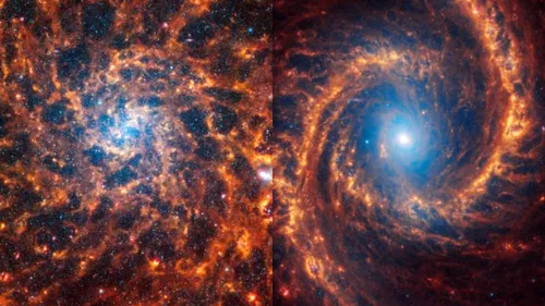 Imagine fabuloasă din Univers captată de telescopul James Webb. Au fost descoperite 19 galaxii-spirală aproape de Calea Lactee