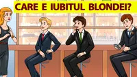 Testul de inteligență care îți calculează IQ-ul | Care dintre cei 3 bărbați e iubitul blondei din imagine?