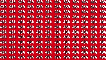 TEST IQ | Nu toate numerele din imagine sunt 434. Găsiți-l pe cel diferit!