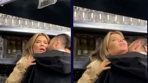 Filmuleț cu Gina Pistol sărutată pasional într-un supermarket din București. Imaginile au stârnit numeroase controverse la momentul publicării