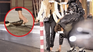 Trei “eroi” au salvat-o pe “Cenușăreasa” de la Gaia. Pantoful Dior, “captiv” într-o bordură, la ieșirea din club