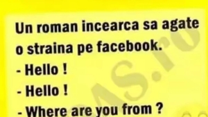 BANC | Un român încearcă să agațe o străină pe Facebook