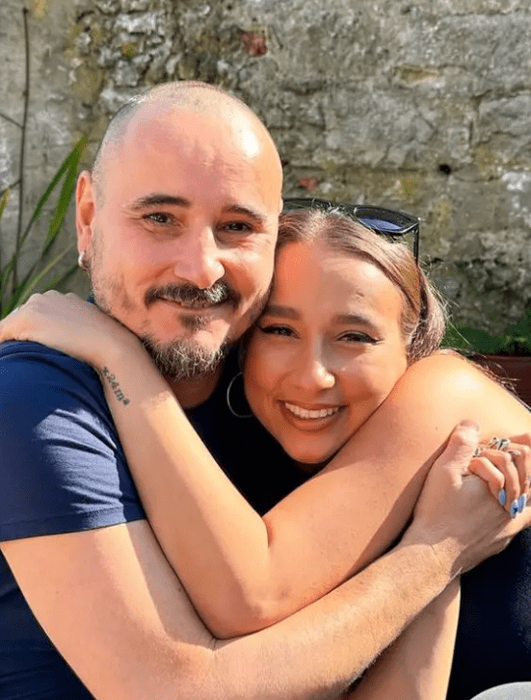 Fiica Mirelei Retegan, Maya, și tatăl ei, Cornel Sorian ex-Stigma. Sursa foto: Instagram