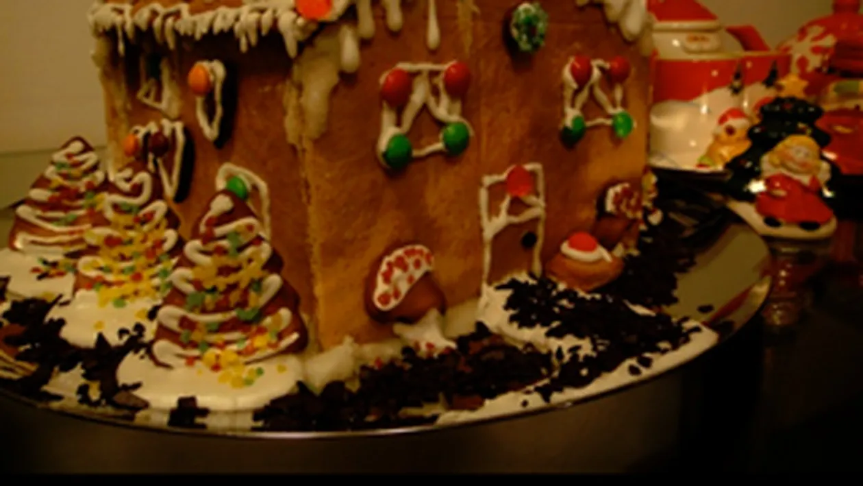 Diana Dumitrescu e priceputa in bucatarie! Uite ce casuta a facut din turta dulce!