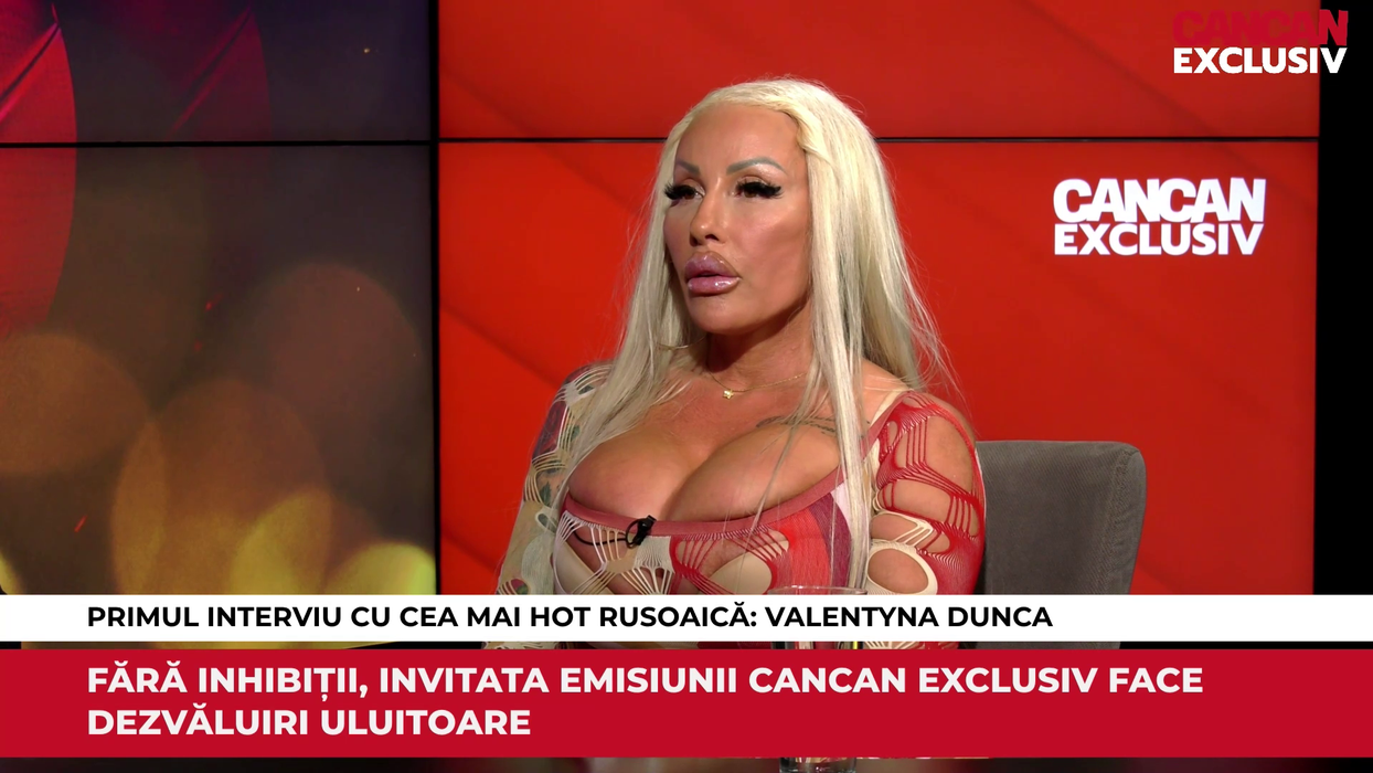 Valentyna Dunca a făcut show total în cadrul emisiunii CANCAN EXCLUSIV, difuzată pe YouTube (Foto: captură video)