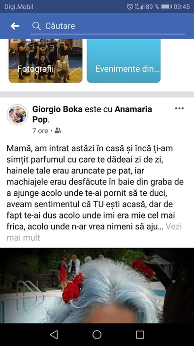 Fiul artistei Anamaria Pop a postat un mesaj sfâșietor la moartea mamei sale
