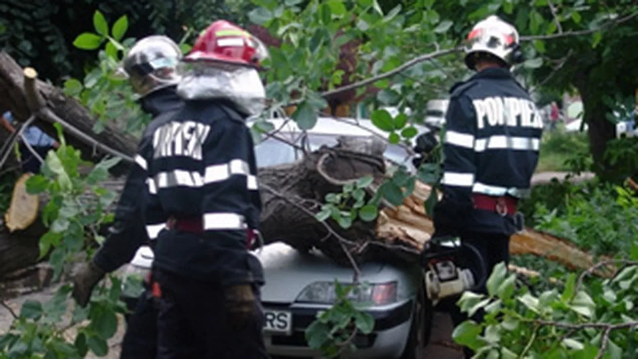 Vantul puternic a distrus mai multe masini in Constanta!