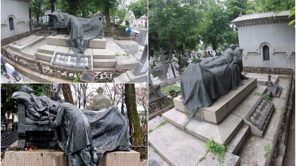 Statuia de pe Aleea Artiștilor din Cimitirul Bellu care ascunde o poveste sfâșietoare. Ce simbolizează sculptura de pe mormânt