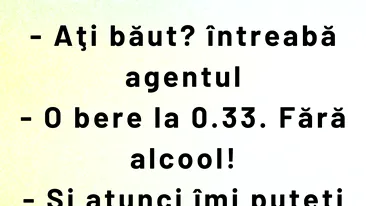 BANCUL ZILEI | Cum să te îmbeți dintr-o bere fără alcool la 0.33