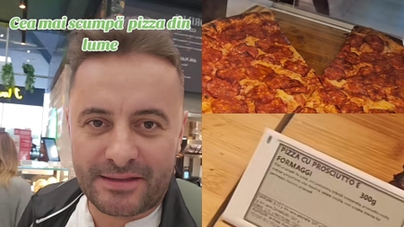 NU E BANC! Câți lei a plătit Florin pe o felie de pizza în Aeroportul Otopeni: ”Merge și cu credit ipotecar?”