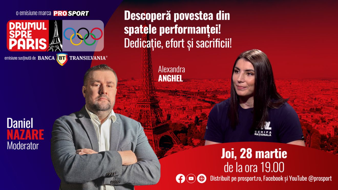 Luptătoarea Alexandra Anghel este invitata emisiunii ,,Drumul spre Paris’’ de joi, 28 martie, de la ora 19:00