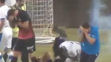 VIDEO Bombe la derby-ul Ciprului! Una a pus la pamant 4 oameni pe o raza de 2 metri