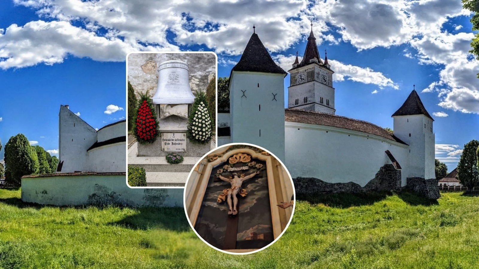 Hărman, satul din Țara Bârsei care ascunde o cetate impresionantă. Biserica fortificată are un turn de 56 de metri și fresce medievale
