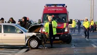 Coloană de maşini pe A2, sensul spre litoral, din cauza unui accident rutier!