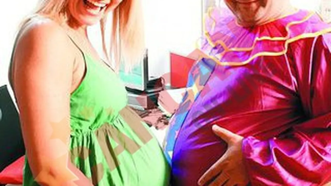 Bebelusa Oana si Mistretul de la Cronica Carcotasilor s-au intrecut in burti!