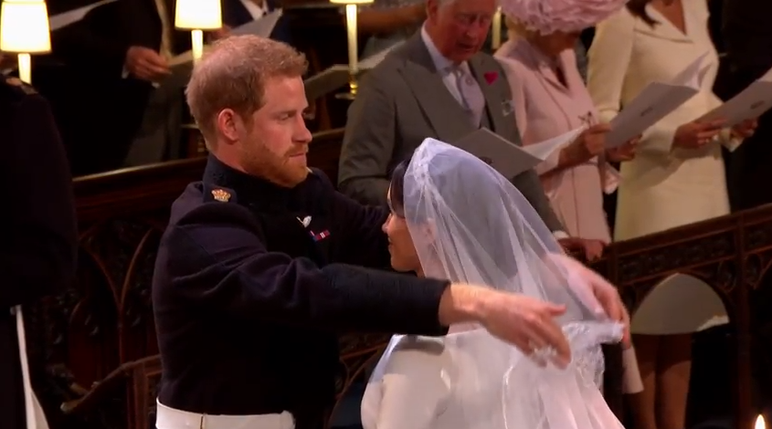 Prințul Harry și Meghan Markle, în fața altarului