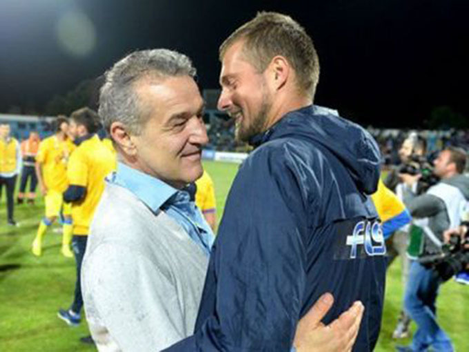 Gabi Tamaș, alături de Gigi Becali, în perioada când fundașul evolua pentru FCSB