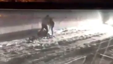 Scenele șocante cu crima de la Mediaș, prinse de camerele video ale clubului! Imagini cu un puternic impact emoțional VIDEO