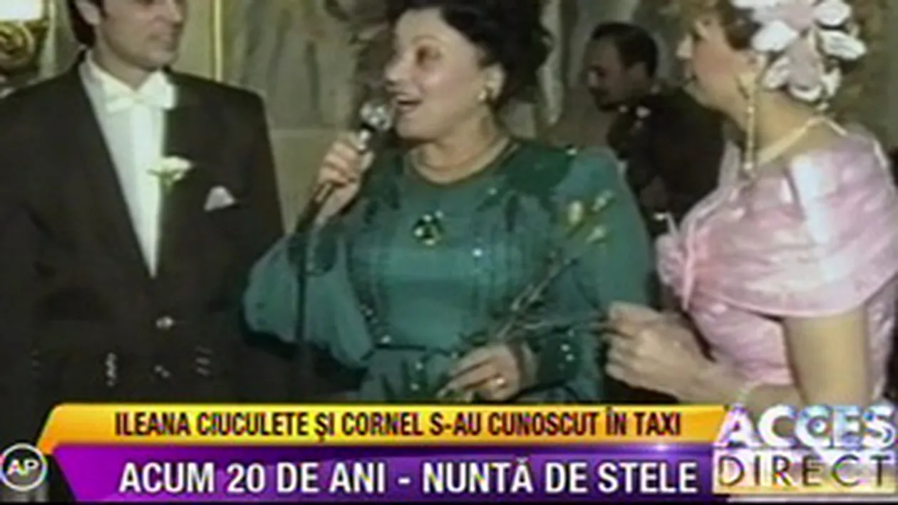 Imagini de colectie! Uite cum a fost la nunta Ilenei Ciuculete! A purtat o rochie de mireasa roz si a petrecut pe muzica lui Ion Dolanescu si a Mariei Ciobanu!